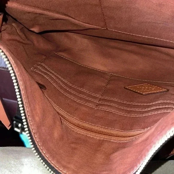 FOSSIL Women's Dawson Crossbody Bag Floral Canvas Camouflage Purse - Picture 7 of 14